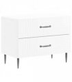 vidaXL Bedside Cabinet High Gloss White 62 x 34.5 x 47.5 cm