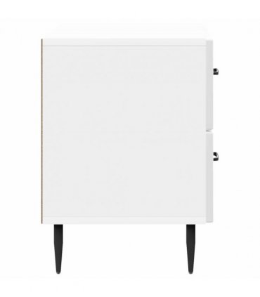 vidaXL Bedside Cabinet High Gloss White 62 x 34.5 x 47.5 cm