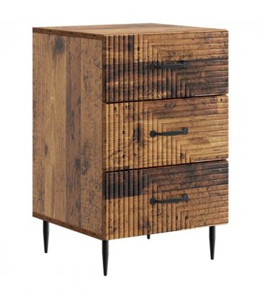 vidaXL Bedside Cabinet Old Wood 43 x 41 x 66.5 cm Engineered Wood