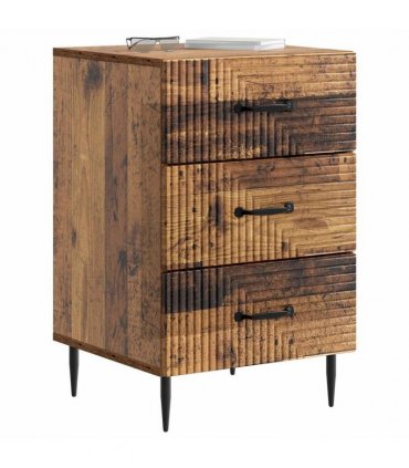 vidaXL Bedside Cabinet Old Wood 43 x 41 x 66.5 cm Engineered Wood