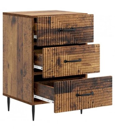 vidaXL Bedside Cabinet Old Wood 43 x 41 x 66.5 cm Engineered Wood