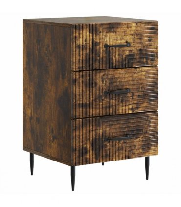 vidaXL Bedside Cabinet Smoked Oak 43 x 41 x 66.5 cm Engineered Wood