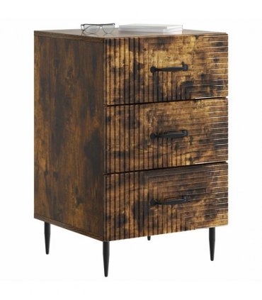 vidaXL Bedside Cabinet Smoked Oak 43 x 41 x 66.5 cm Engineered Wood