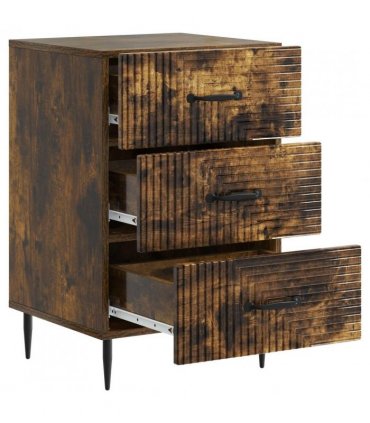 vidaXL Bedside Cabinet Smoked Oak 43 x 41 x 66.5 cm Engineered Wood