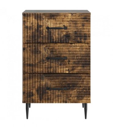 vidaXL Bedside Cabinet Smoked Oak 43 x 41 x 66.5 cm Engineered Wood