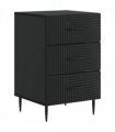 vidaXL Bedside Cabinet Black 43 x 41 x 66.5 cm Engineered Wood