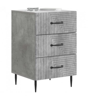 vidaXL Bedside Cabinet Concrete Grey 43 x 41 x 66.5 cm Engineered Wood