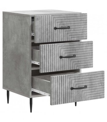 vidaXL Bedside Cabinet Concrete Grey 43 x 41 x 66.5 cm Engineered Wood
