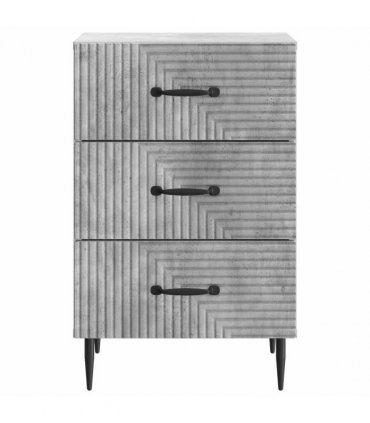 vidaXL Bedside Cabinet Concrete Grey 43 x 41 x 66.5 cm Engineered Wood