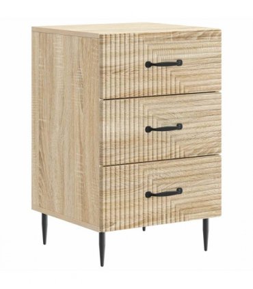 vidaXL Bedside Cabinet Sonoma Oak 43 x 41 x 66.5 cm Engineered Wood