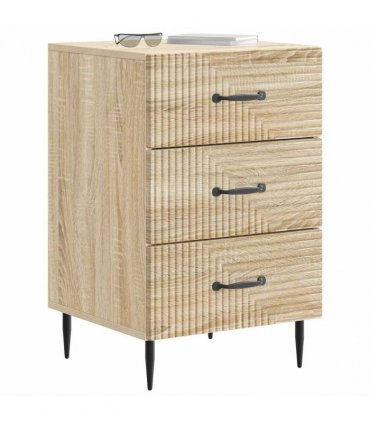vidaXL Bedside Cabinet Sonoma Oak 43 x 41 x 66.5 cm Engineered Wood