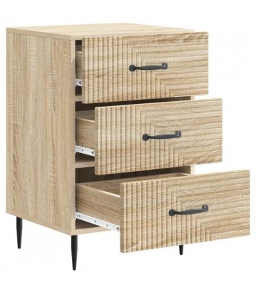 vidaXL Bedside Cabinet Sonoma Oak 43 x 41 x 66.5 cm Engineered Wood
