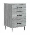 vidaXL Bedside Cabinet Grey Sonoma 43 x 41 x 66.5 cm Engineered Wood