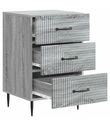 vidaXL Bedside Cabinet Grey Sonoma 43 x 41 x 66.5 cm Engineered Wood