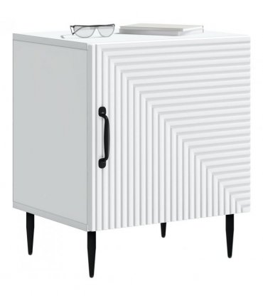 vidaXL Bedside Cabinet 2 pcs White 43 x 34.5 x 50 cm Engineered Wood