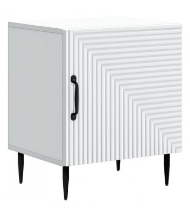 vidaXL Bedside Cabinet 2 pcs White 43 x 34.5 x 50 cm Engineered Wood