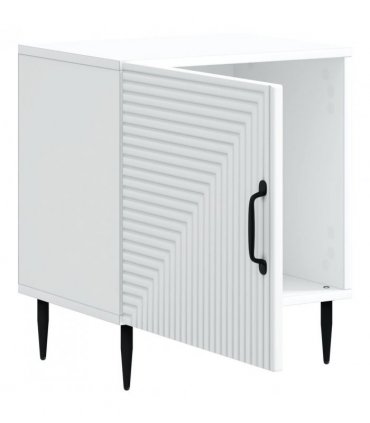 vidaXL Bedside Cabinet 2 pcs White 43 x 34.5 x 50 cm Engineered Wood