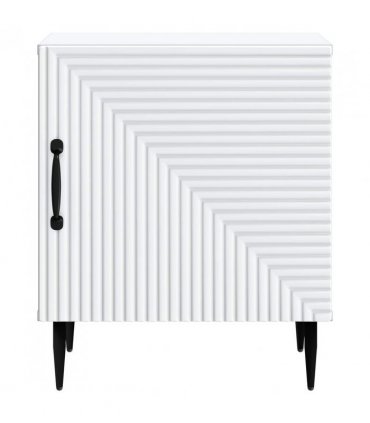 vidaXL Bedside Cabinet 2 pcs White 43 x 34.5 x 50 cm Engineered Wood