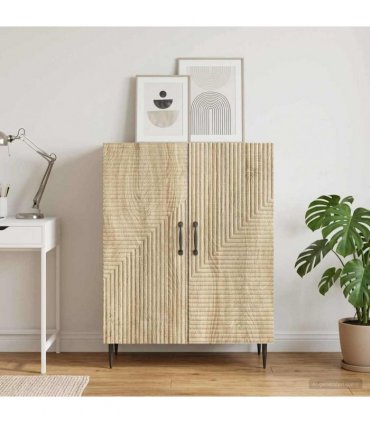 vidaXL Sideboard Sonoma Oak 66 x 34.5 x 89.5 cm Engineered Wood — V0672121154
