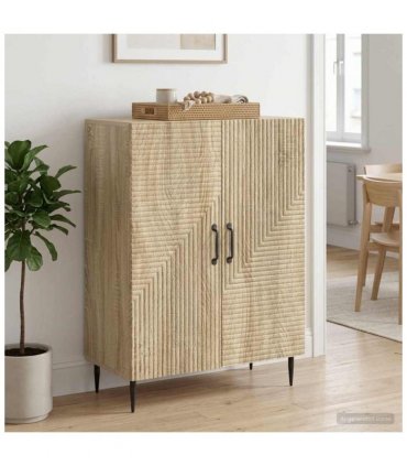vidaXL Sideboard Sonoma Oak 66 x 34.5 x 89.5 cm Engineered Wood — V0672121154