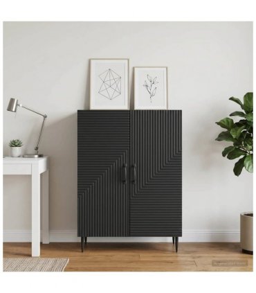 vidaXL Sideboard Black 66 x 34.5 x 89.5 cm Engineered Wood