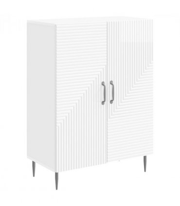 vidaXL Sideboard High Gloss White 66 x 34.5 x 89.5 cm Engineered Wood — V0672121157