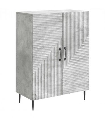 vidaXL Sideboard Concrete Grey 66 x 34.5 x 89.5 cm Engineered Wood — V0672121159