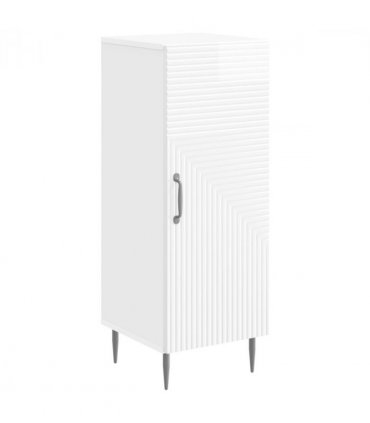 vidaXL Sideboard High Gloss White 33 x 34.5 x 89.5 cm Engineered Wood