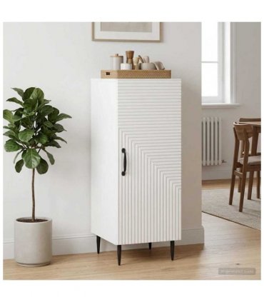 vidaXL Sideboard High Gloss White 33 x 34.5 x 89.5 cm Engineered Wood
