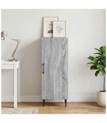 vidaXL Sideboard Grey Sonoma 33 x 34.5 x 89.5 cm Engineered Wood