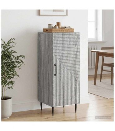 vidaXL Sideboard Grey Sonoma 33 x 34.5 x 89.5 cm Engineered Wood