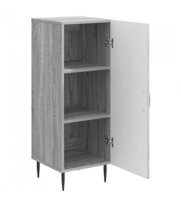 vidaXL Sideboard Grey Sonoma 33 x 34.5 x 89.5 cm Engineered Wood