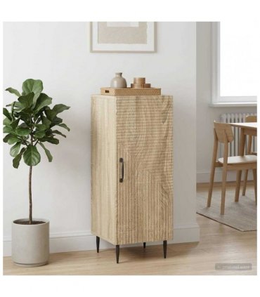 vidaXL Sideboard Sonoma Oak 33 x 34.5 x 89.5 cm Engineered Wood