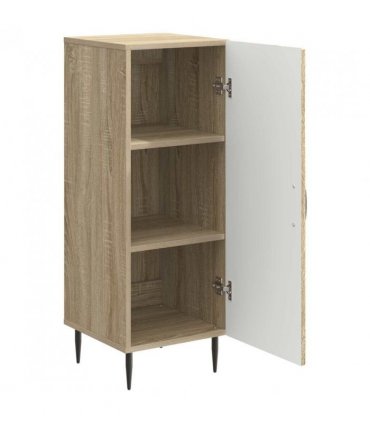 vidaXL Sideboard Sonoma Oak 33 x 34.5 x 89.5 cm Engineered Wood