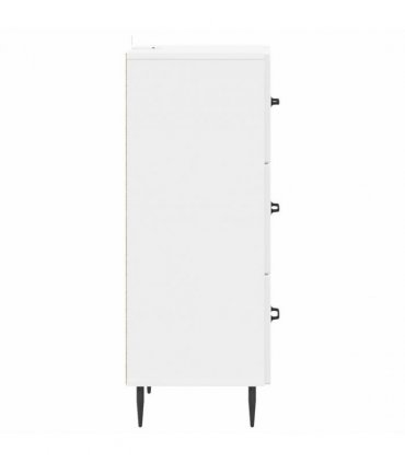 vidaXL Drawer Cabinet High Gloss White 33 x 34.5 x 89.5 cm