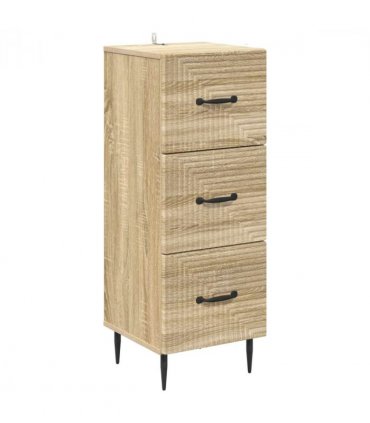 vidaXL Drawer Cabinet Sonoma Oak 33 x 34.5 x 89.5 cm Engineered Wood