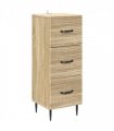 vidaXL Drawer Cabinet Sonoma Oak 33 x 34.5 x 89.5 cm Engineered Wood