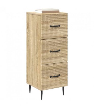 vidaXL Drawer Cabinet Sonoma Oak 33 x 34.5 x 89.5 cm Engineered Wood