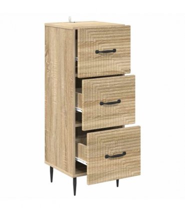 vidaXL Drawer Cabinet Sonoma Oak 33 x 34.5 x 89.5 cm Engineered Wood
