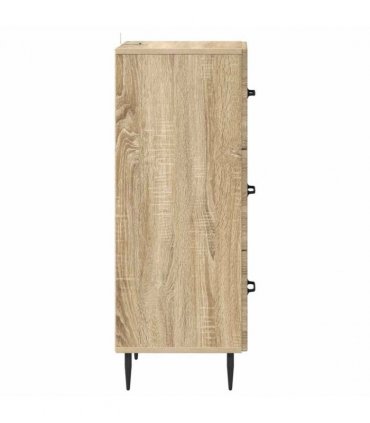 vidaXL Drawer Cabinet Sonoma Oak 33 x 34.5 x 89.5 cm Engineered Wood