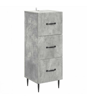 vidaXL Drawer Cabinet Concrete Grey 33 x 34.5 x 89.5 cm