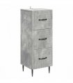 vidaXL Drawer Cabinet Concrete Grey 33 x 34.5 x 89.5 cm