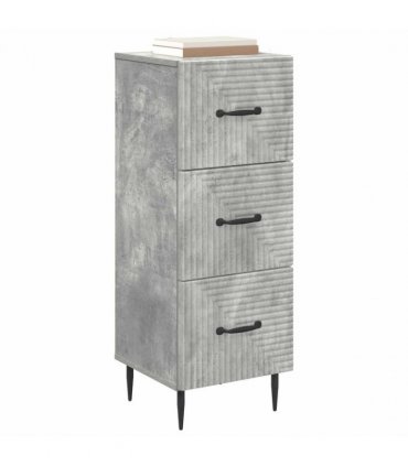 vidaXL Drawer Cabinet Concrete Grey 33 x 34.5 x 89.5 cm