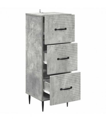vidaXL Drawer Cabinet Concrete Grey 33 x 34.5 x 89.5 cm
