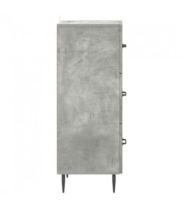 vidaXL Drawer Cabinet Concrete Grey 33 x 34.5 x 89.5 cm