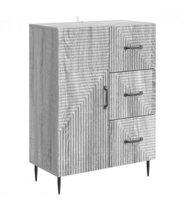 vidaXL Sideboard Grey Sonoma 66 x 34.5 x 89.5 cm Engineered Wood — V0672121178