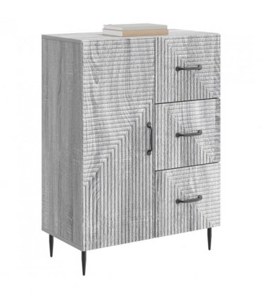 vidaXL Sideboard Grey Sonoma 66 x 34.5 x 89.5 cm Engineered Wood — V0672121178