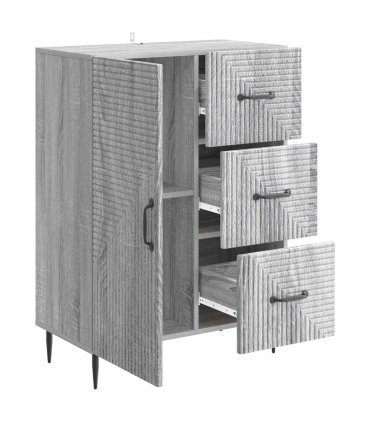 vidaXL Sideboard Grey Sonoma 66 x 34.5 x 89.5 cm Engineered Wood — V0672121178