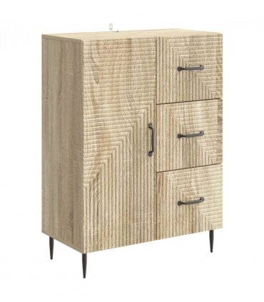 vidaXL Sideboard Sonoma Oak 66 x 34.5 x 89.5 cm Engineered Wood — V0672121179