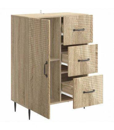 vidaXL Sideboard Sonoma Oak 66 x 34.5 x 89.5 cm Engineered Wood — V0672121179